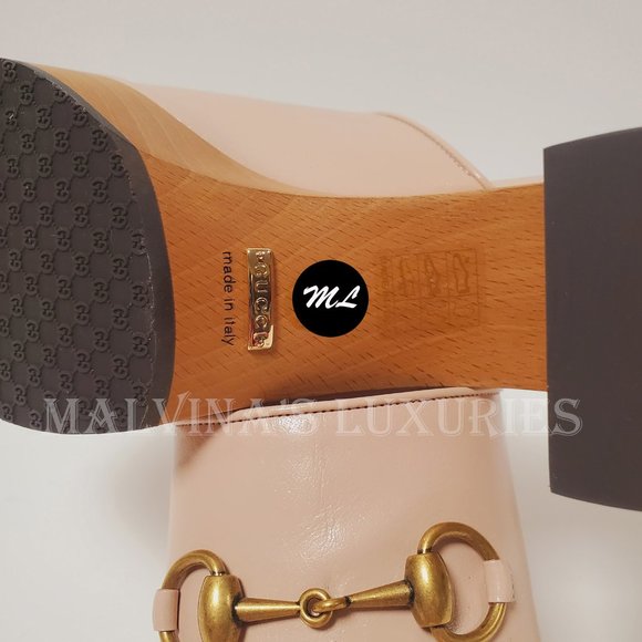 GUCCI SHOES HOUDAN WOOD PLATFORM LEATHER MULES w HORSEBIT sz 39 9 - Picture 15 of 16